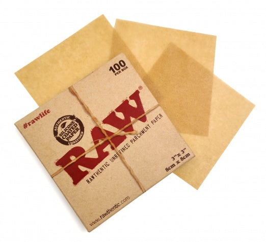 RAW PARCHMENT SQUARES 20PK - 8CM X 8CM