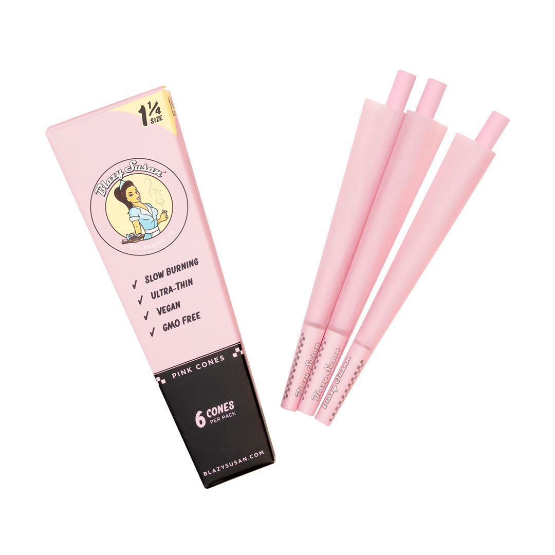 Blazy Susan - Pink, 1-1/4"Cones, 6pk