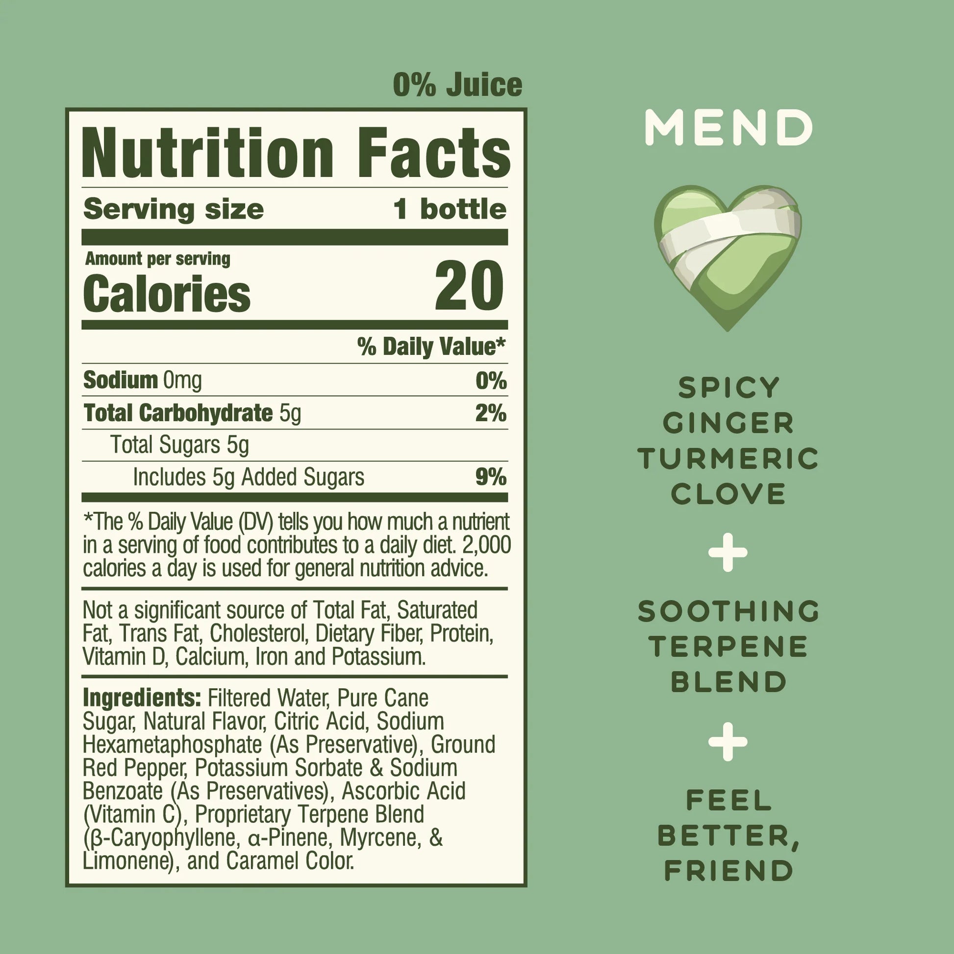 THH - Mend Nutrition Facts