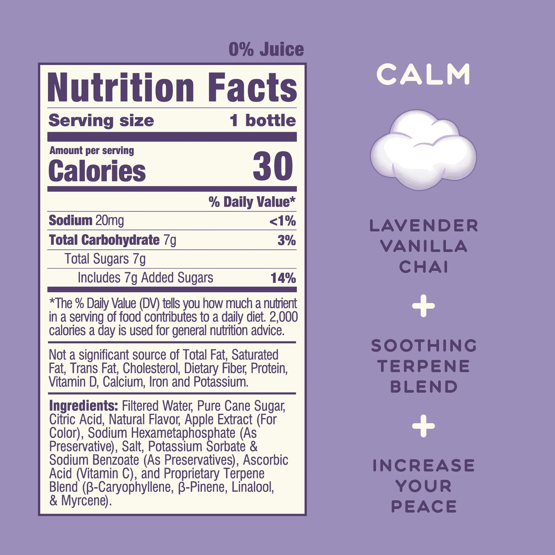 THH - Calm Nutrition Facts