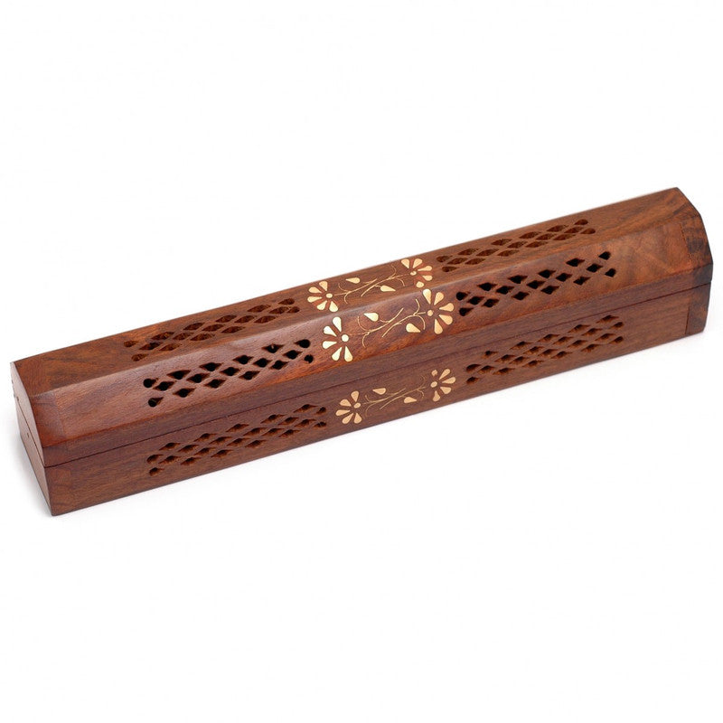 Holistic - Incense Holder, Carved Wooden Box