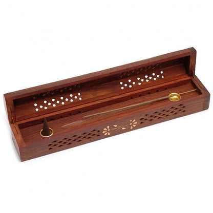 Holistic - Incense Holder, Carved Wooden Box