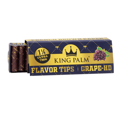 King Palm -  1-1/4", French Rolling Papers & Flavoured Tips