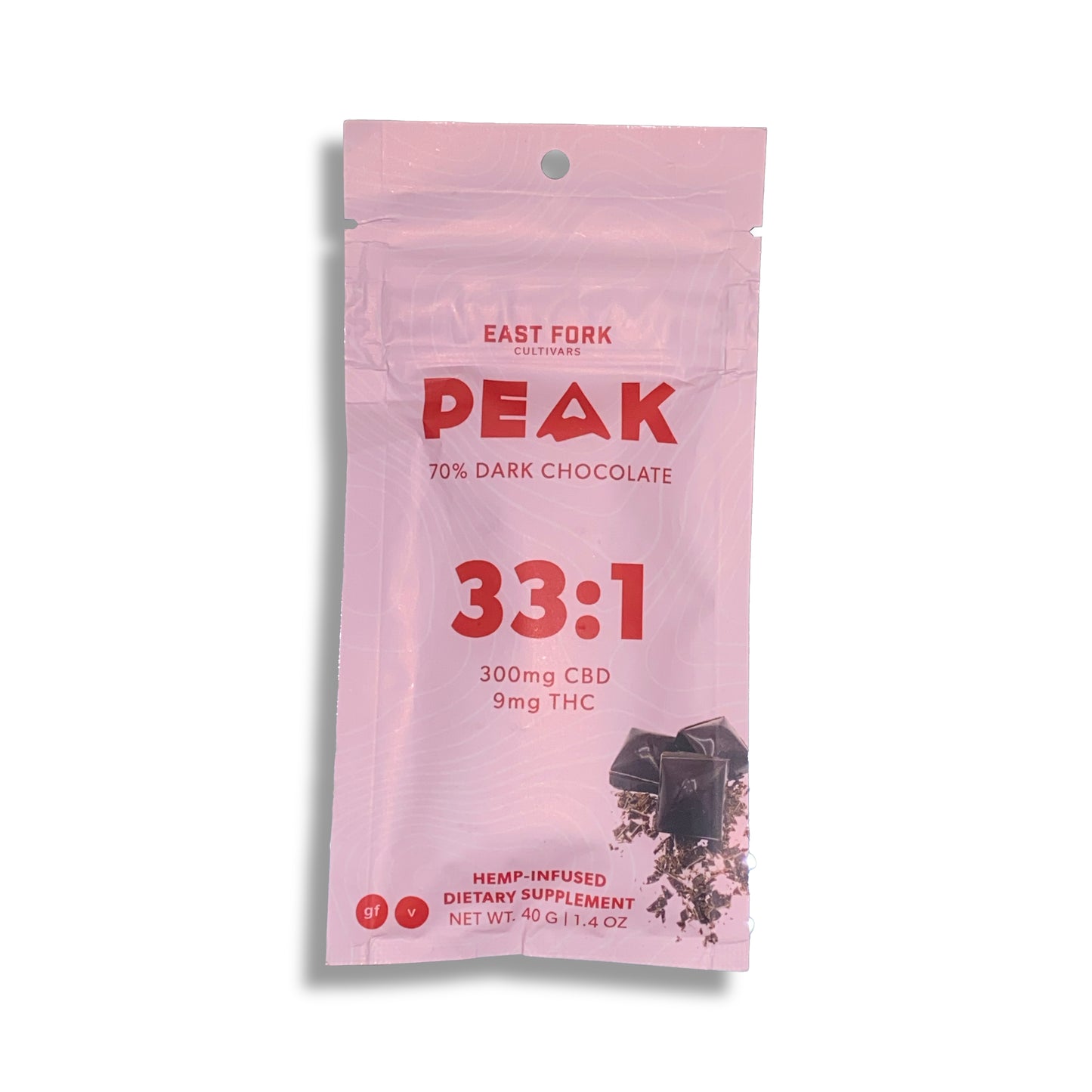 Peak Extracts - 330:9, Full Spectrum Hemp Dark Chocolate Bar