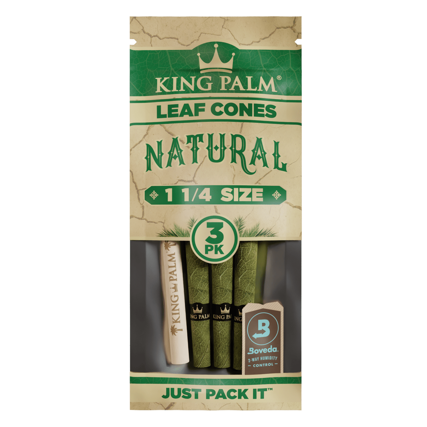 King Palm - Natural Leaf Cones, 3pk