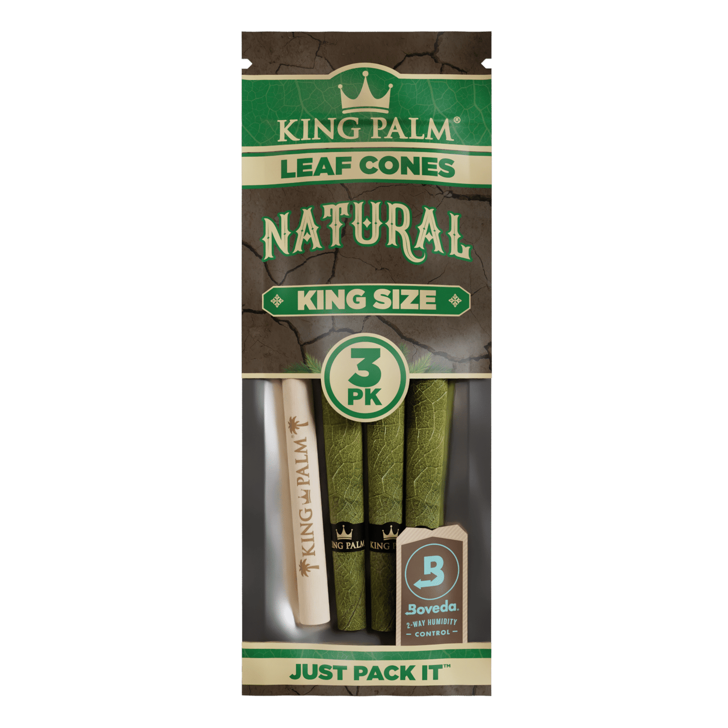 King Palm - Natural Leaf Cones, 3pk