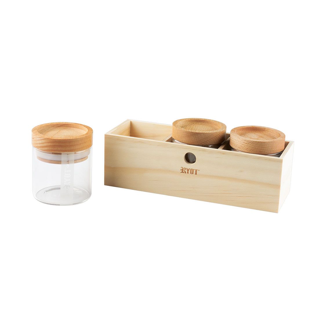 RYOT - Storage Box & 3 Glass Storage Jars