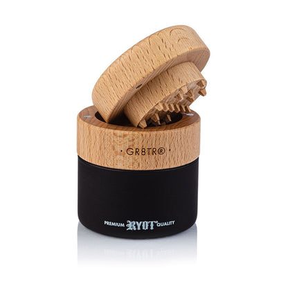 RYOT - Grinder, Wood GR8TR with Jar Body, Beech and Black