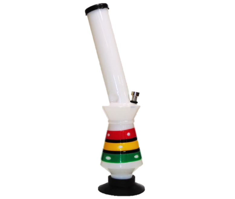 Acrylic Waterpipe - 40cm, Leaner, Rasta Band