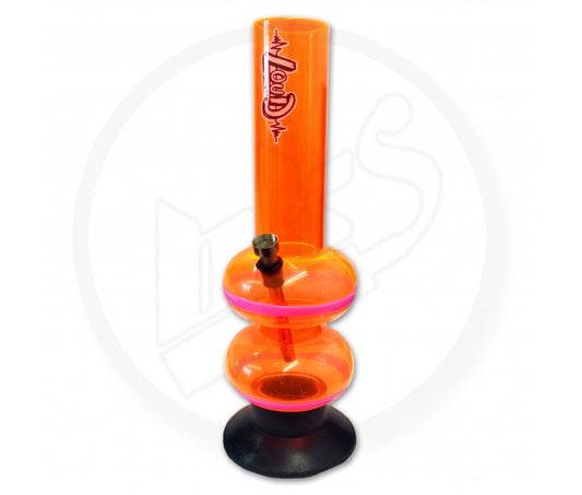 LOUD - Acrylic Waterpipe, 30cm, Double Bubble, Stripes