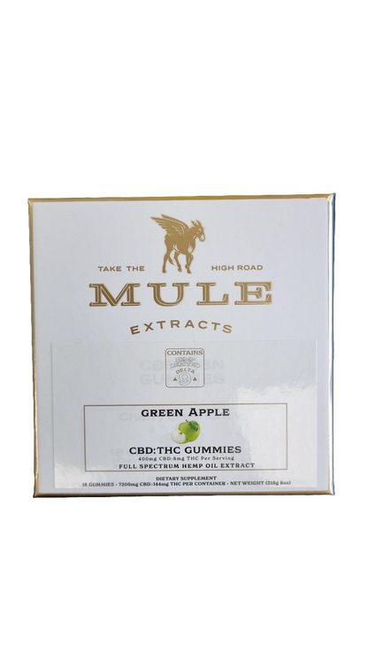 Mule Extracts - CBD/THC Gummies, Green Apple