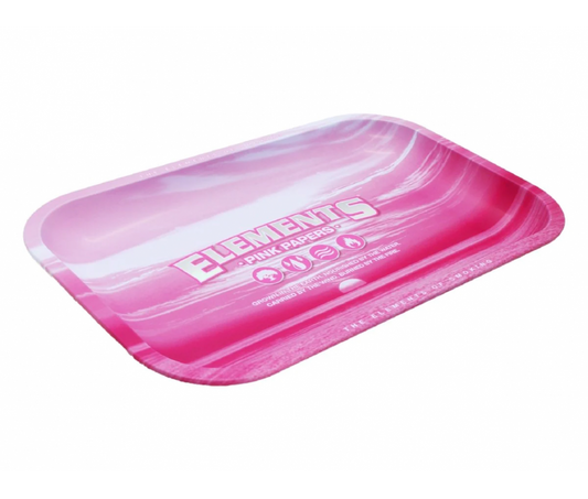 Elements - Rolling Tray, Medium, Metal, Pink