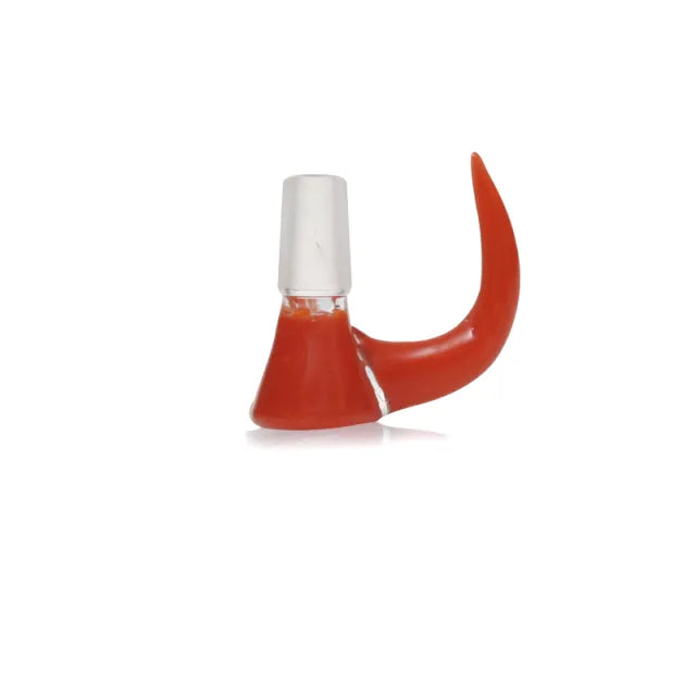 Phoenix Star - Flower Bowl, Plain Coloured Horn Handle with Filter Screen, 14mm Joint