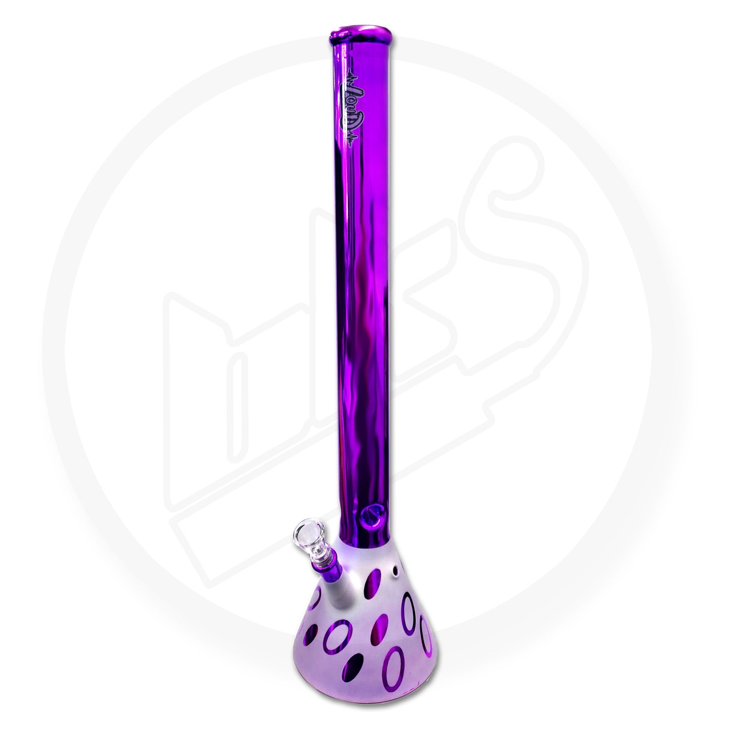 LOUD - Glass Waterpipe, 60cm, Beaker Base with Ice Pinch,  Electro Coat Finish