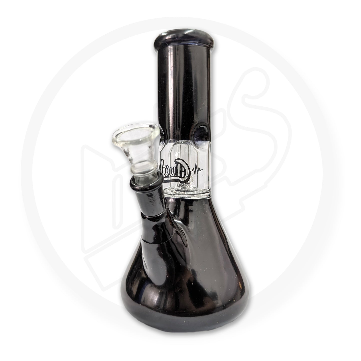 LOUD - Glass Waterpipe, 20cm, Beaker Base with Percolator