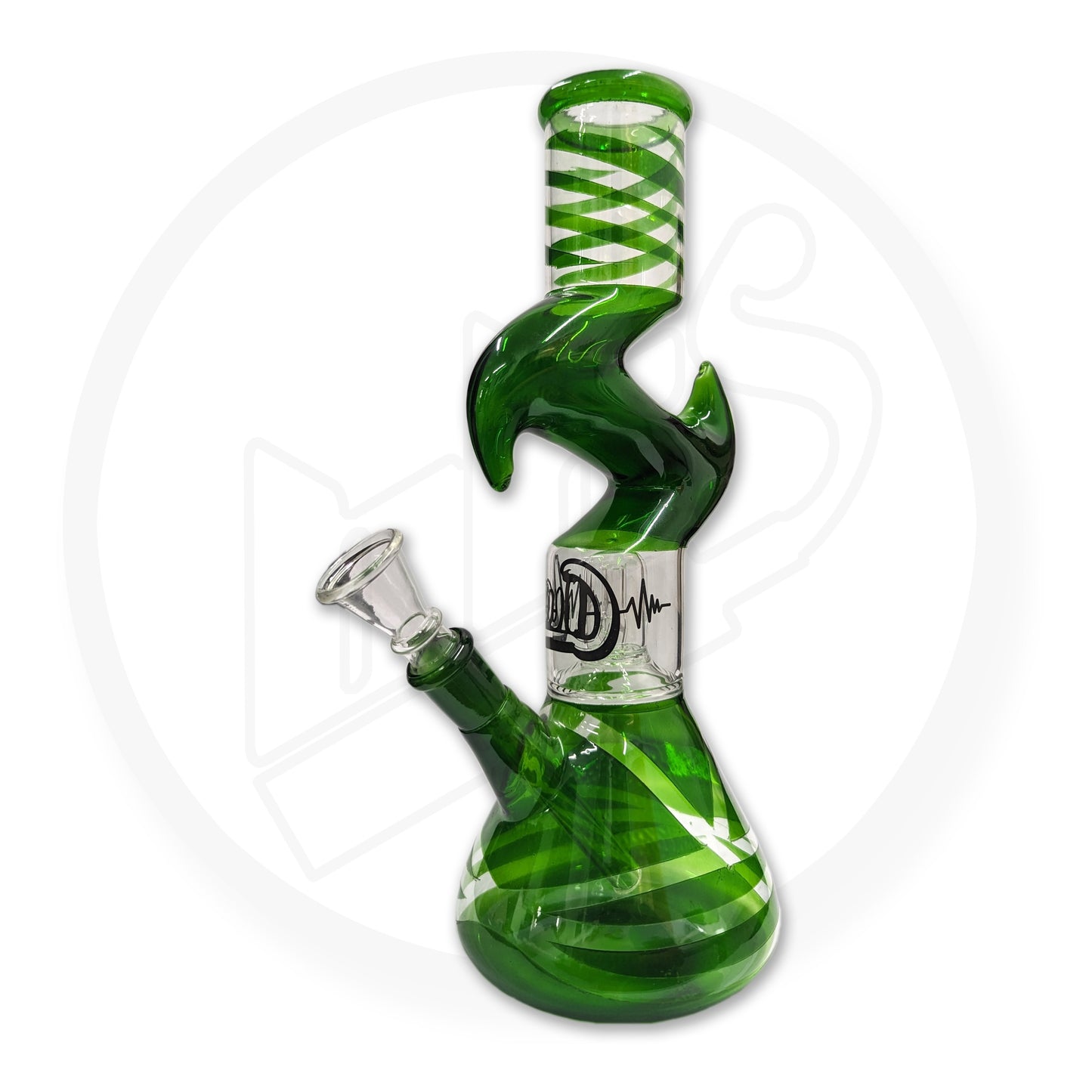 LOUD - Glass Waterpipe, 30cm, Beaker Base with Z Neck