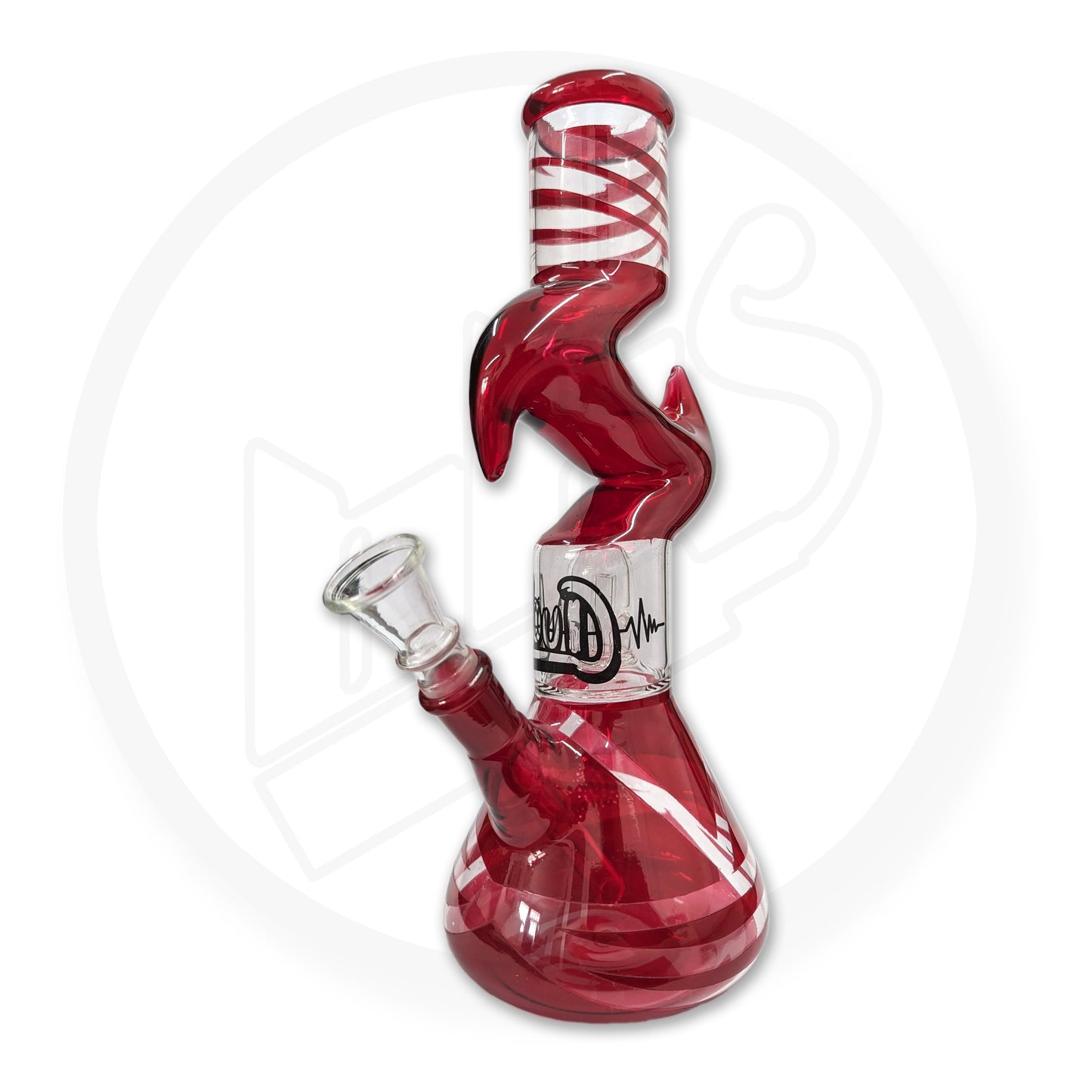 LOUD - Glass Waterpipe, 30cm, Beaker Base with Z Neck