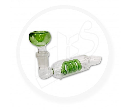 Glass Pipe - 15cm Glass Spiral Bullet Chamber