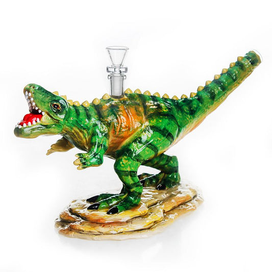 Glass Waterpipe - 25cm x 12cm, T-Rex Design