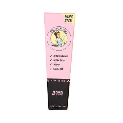 Blazy Susan - Pink, King Size Cones, 3pk