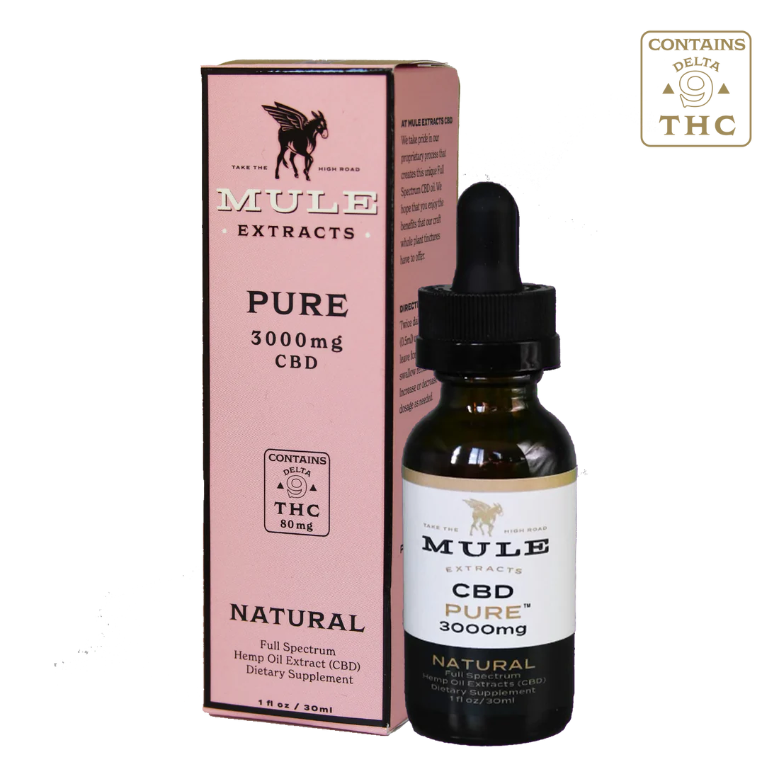 Mule Extracts - Drops, Pure (Natural) CBD/THC