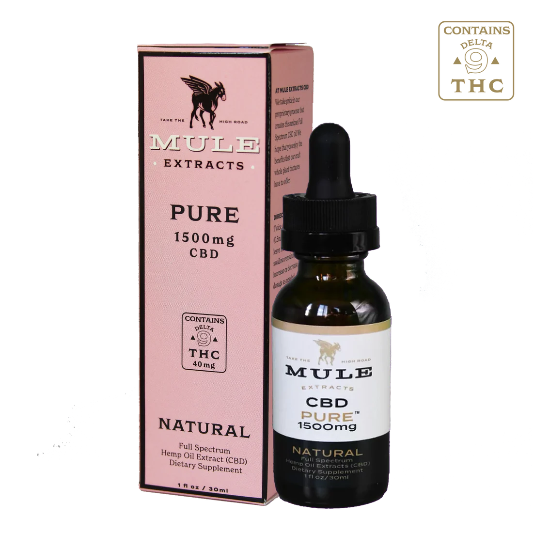 Mule Extracts - Drops, Pure (Natural) CBD/THC