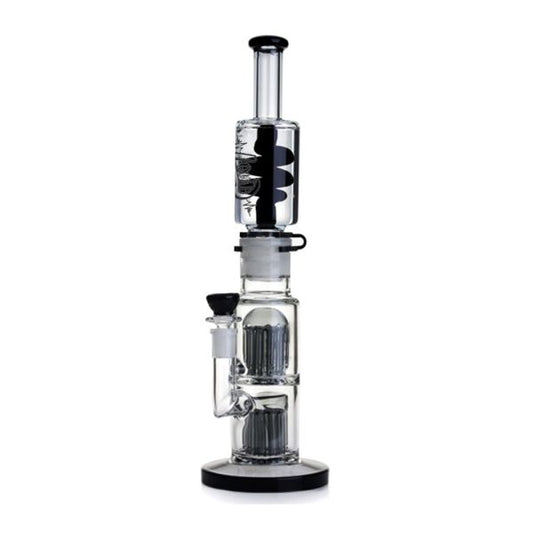 LOUD - Glass Waterpipe, 38cm, Two Part Perc, Freezable