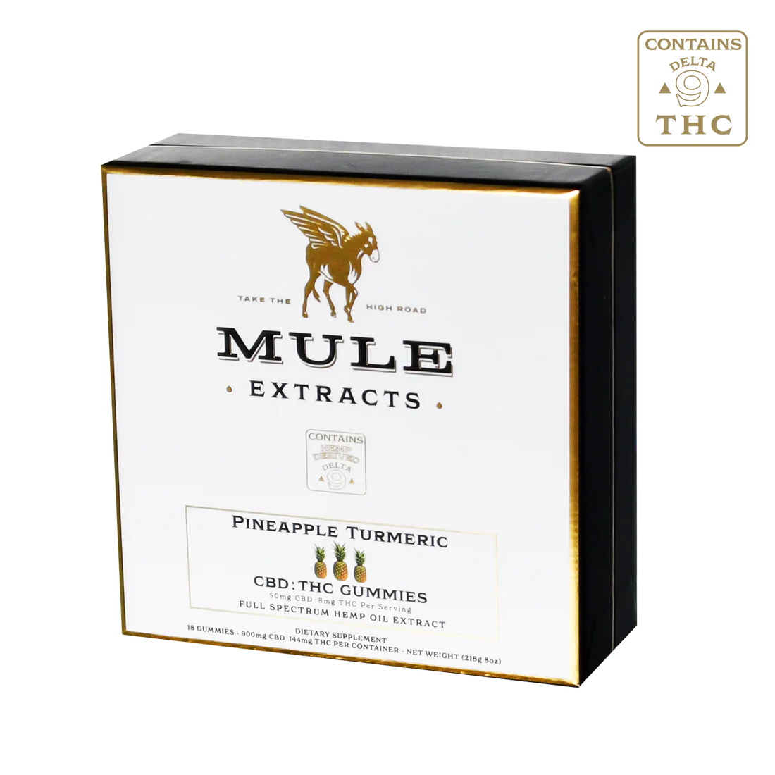 Mule Extracts - CBD/THC Gummies, Pineapple & Turmeric