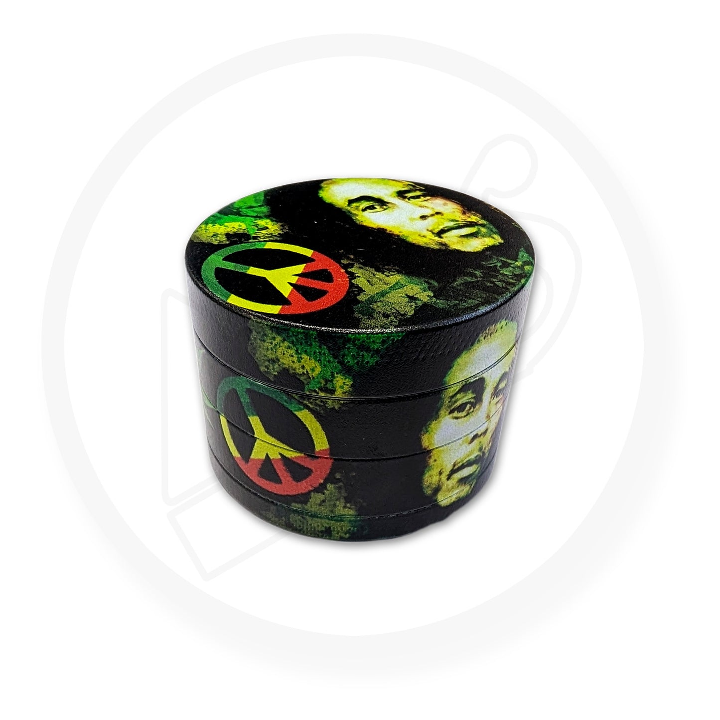 Grinder - 50mm, 4pc Metal, Marley Rasta