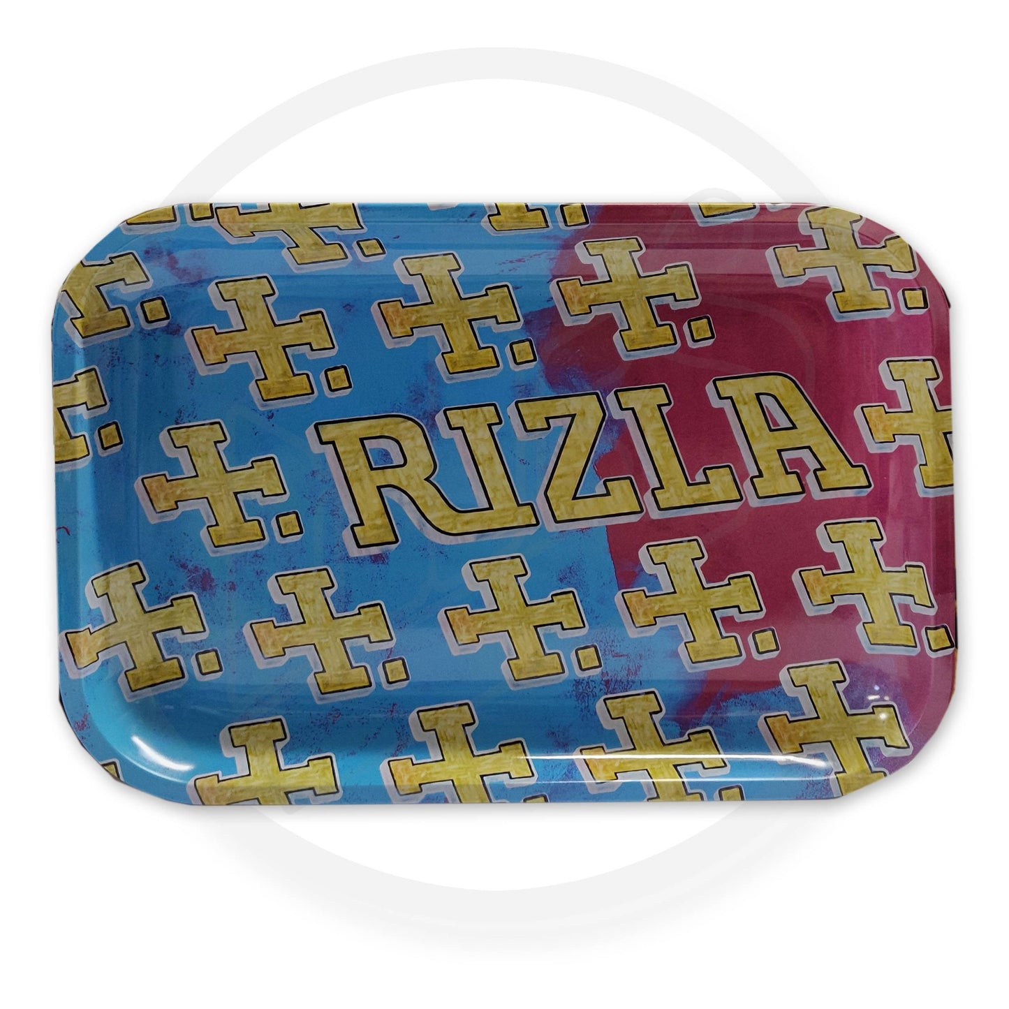 RIZLA - Metal Rolling Tray - Multi-colour