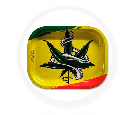 Smoke Arsenal - Rolling Tray, Small - Rasta Forever