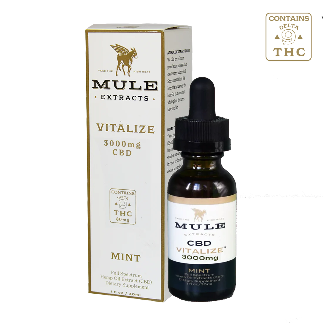 Mule Extracts - Drops, Vitalize (Mint) CBD/THC