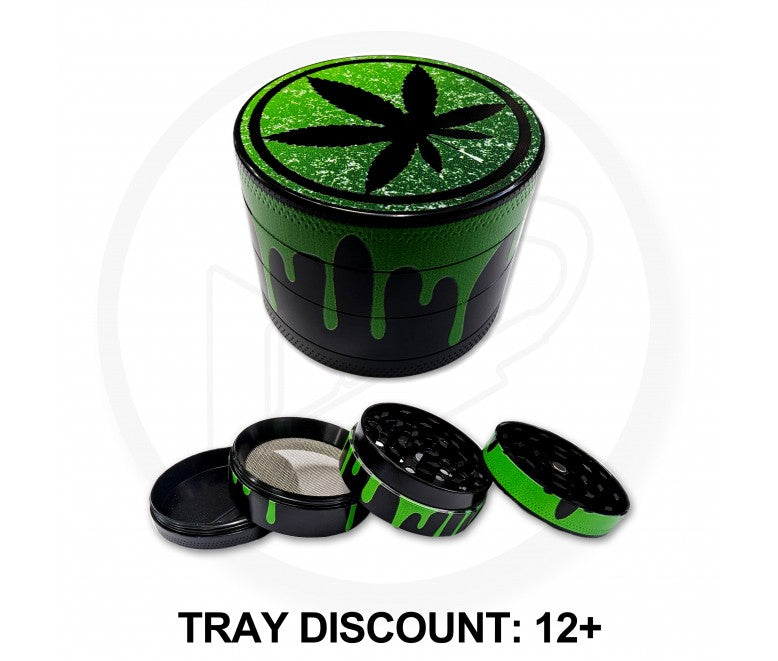 Grinder - 50mm, 4pc Metal, Drippy Leaves