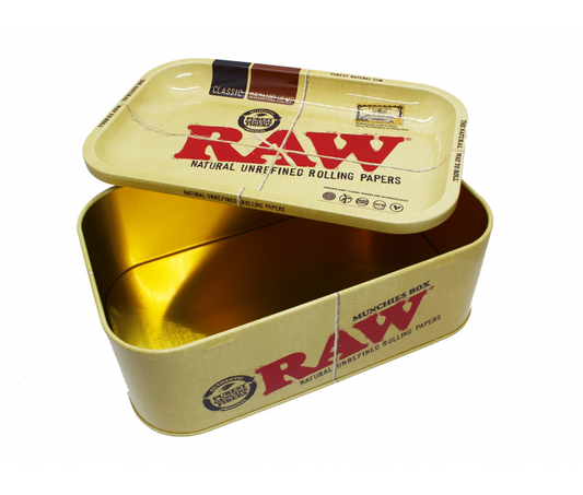 RAW - Munchie Box, Metal Storage Box & Rolling Tray