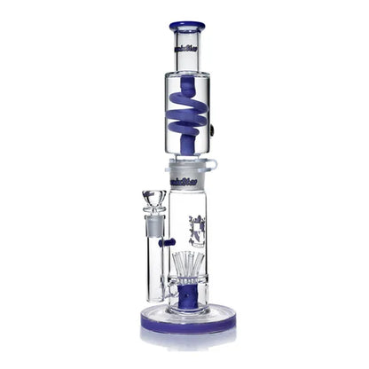 Phoenix Star - Glass Waterpipe, 35cm Straight, Sprinkler Percolator and Freezable Coil