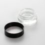 Container - 5ml Clear Glass Jar with Black Lid