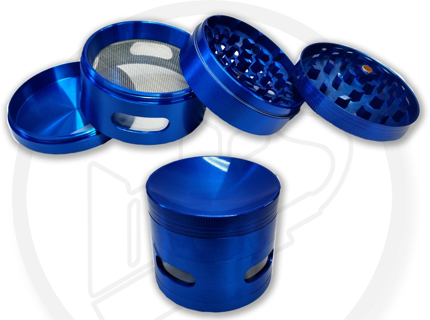 Grinder - 62mm, 4pc Metal, Domed Top