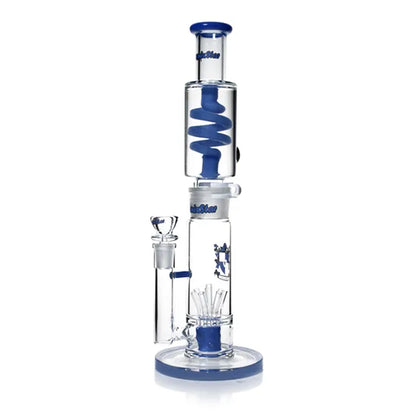 Phoenix Star - Glass Waterpipe, 35cm Straight, Sprinkler Percolator and Freezable Coil