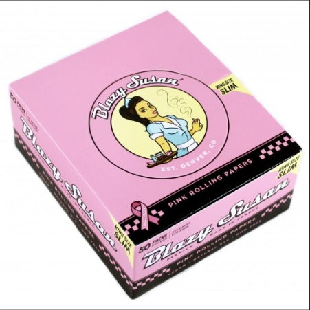 Blazy Susan - Pink, King Size Slim Papers