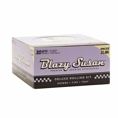 Blazy Susan - Purple, King Size Slim, Deluxe Rolling Kit, Papers, Tips & Tray