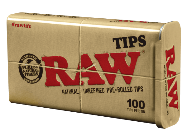 RAW - Tips, Pre-rolled, Regular, Tin (100tips)