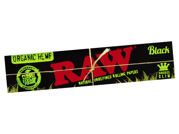 RAW - Black Organic Hemp, King Size Slim Papers