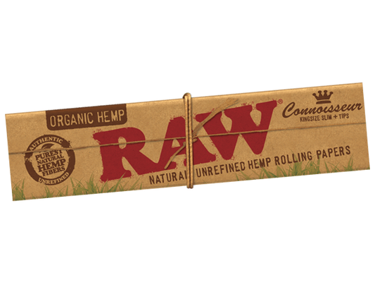 RAW - Organic, King Size Slim Connoisseur, Papers + Tips