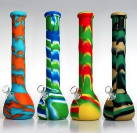 Silicone Waterpipe - 35cm Beaker, Multi-coloured