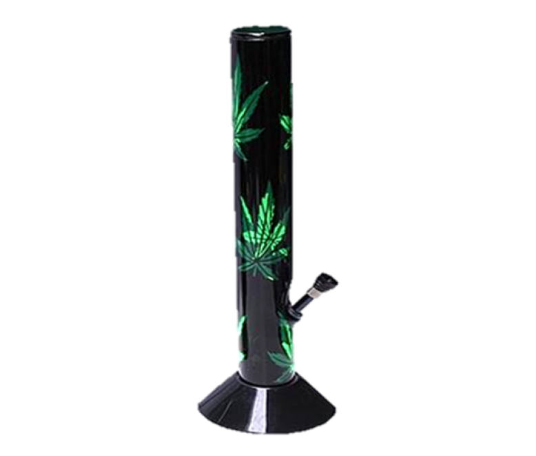 Acrylic Waterpipe - 40cm, Straight, Leaves