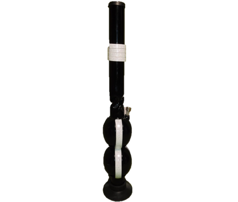 Acrylic Waterpipe - 50cm, Double Bubble Ice