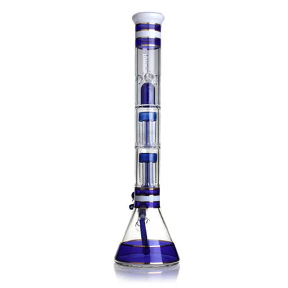 Phoenix Star - Glass Waterpipe, 45cm Beaker with Ice Catcher, Splash Guard and Double 8 Arm Percolators