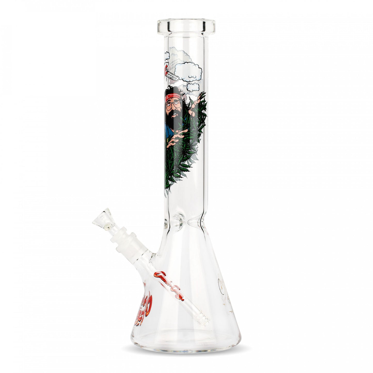 Cheech & Chong - Glass Waterpipe, 38cm, Beaker - Fields Of Green