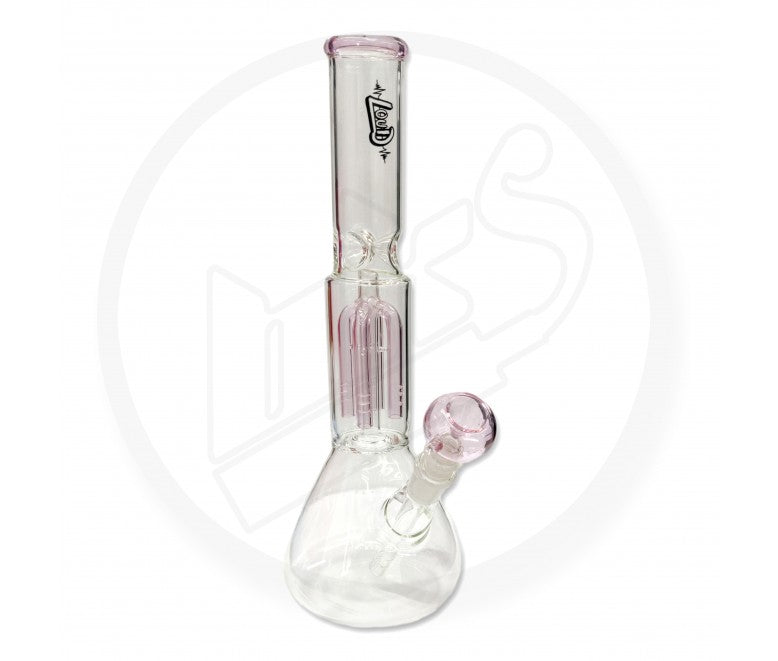 LOUD - Glass Waterpipe, 35cm, MENT@L "Baby Perc" with Ice Pinch