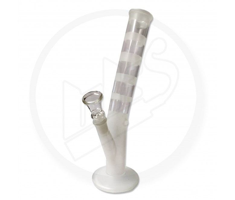 Glass Waterpipe - 26cm, Leaner, Frosted